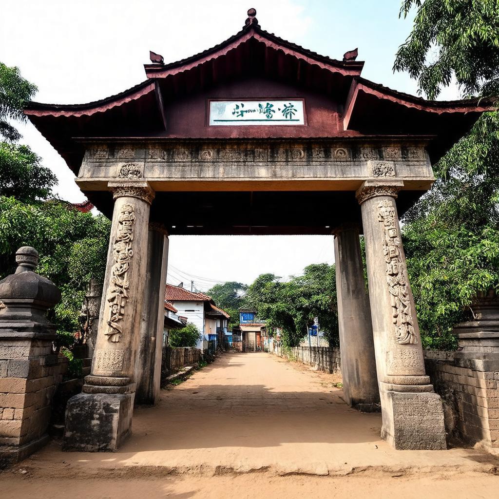 Cổng làng Phú Mỹ 52 Mỹ Đình 2 dấu ấn lịch sử văn hóa